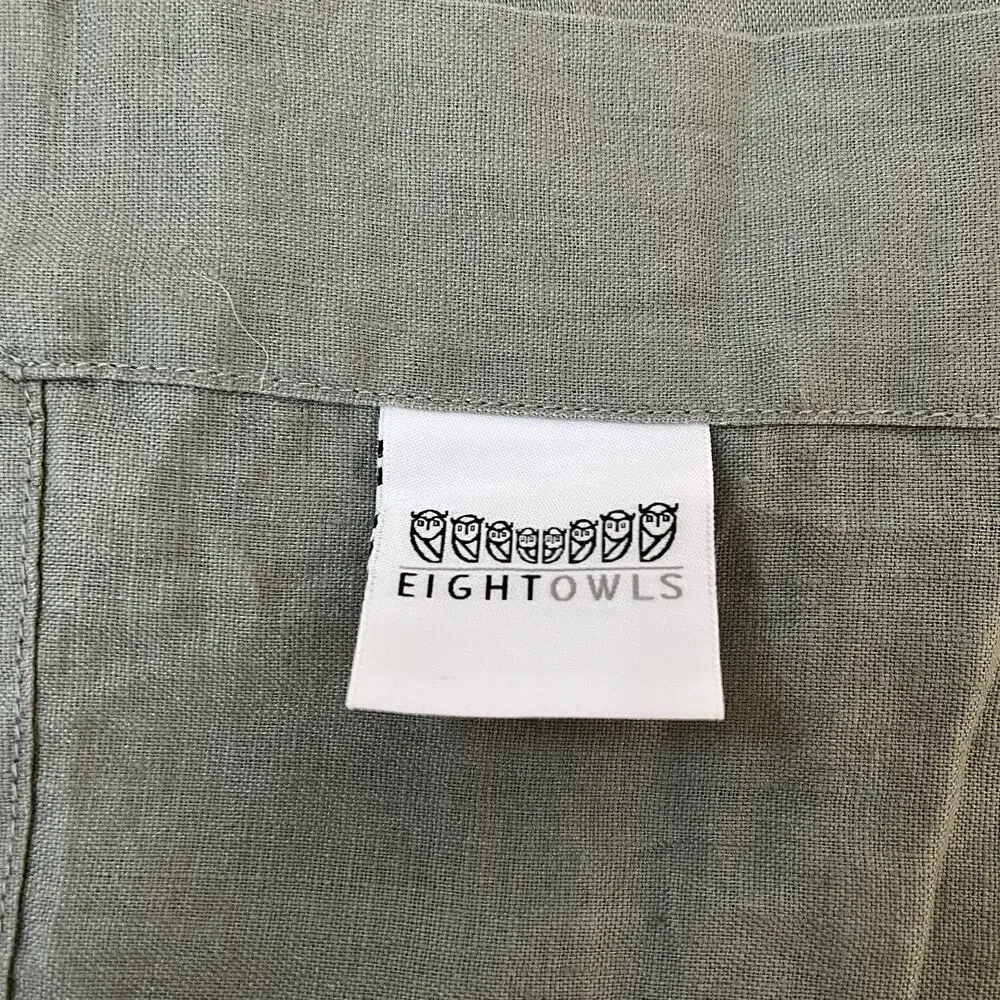 Eight Owls Gray Kitchen 100% French Linen Napkins Set of 4 20